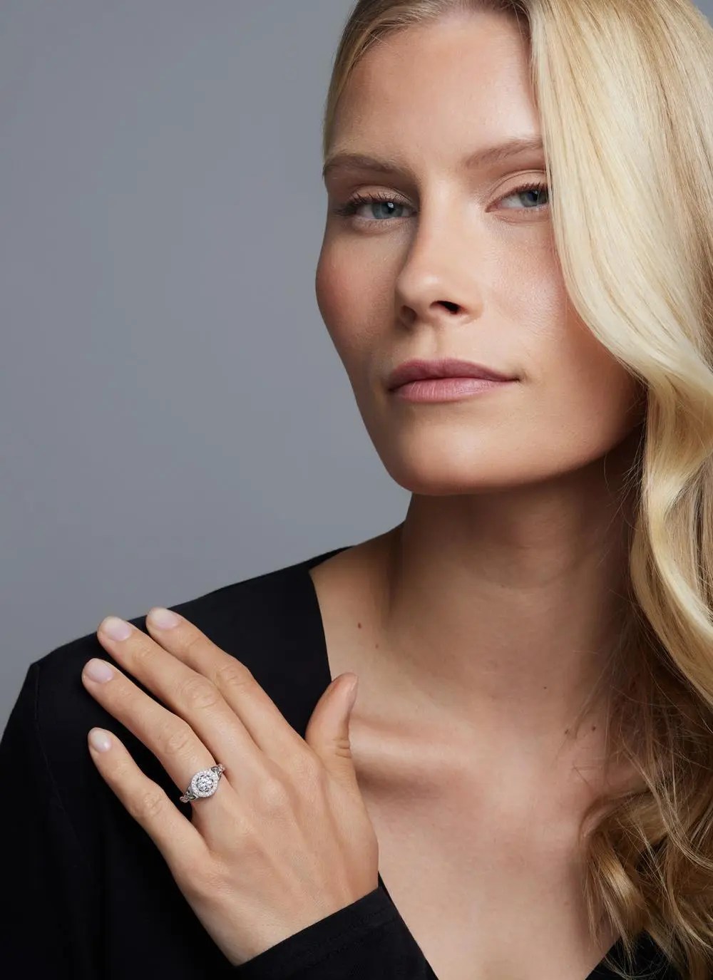 Sterling Silver Trinity Knot Halo Ring with Cubic Zirconia Blarney